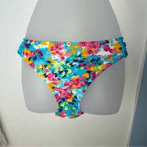 Cleo Blue Floral Bikini‎ Bottoms XL